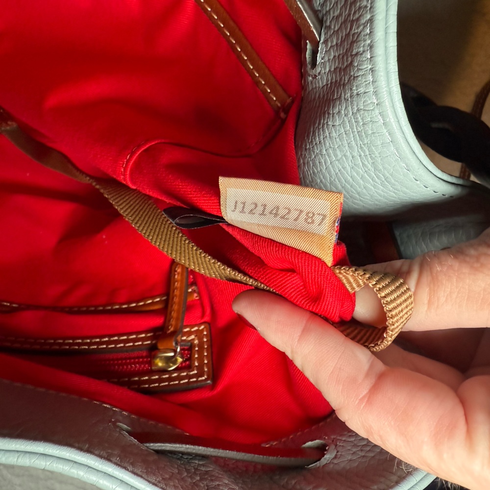 Dooney & Bourke Blue and Brown Shoulder Bag with matching wristlet - Picture 11 of 15